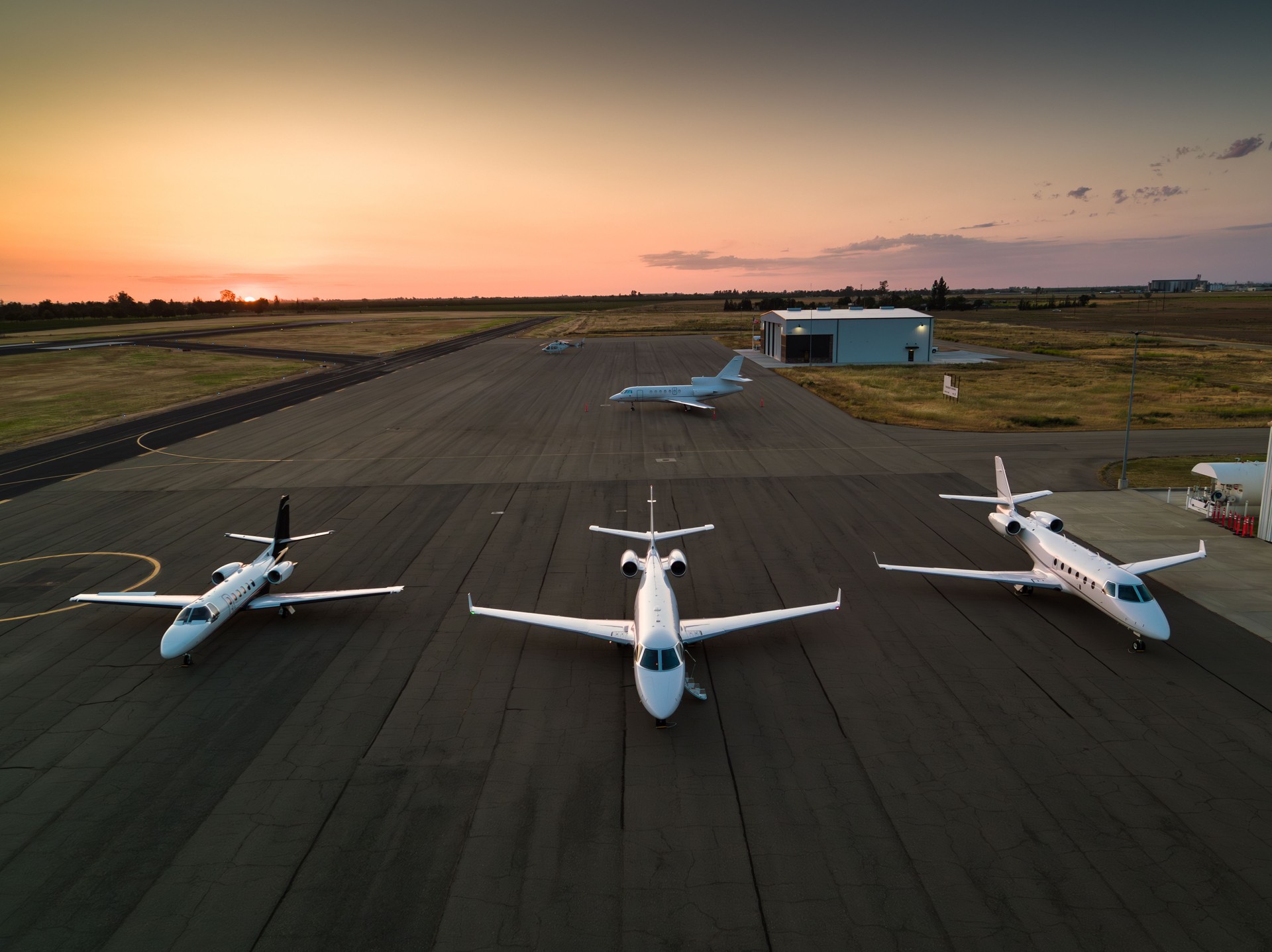 Private Planes On The Runway